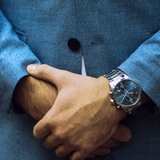  Shop Authentic Hugo Boss Skymaster Blue Dial Silver Steel Strap Watch for Men - 1513784 - Luxxuri