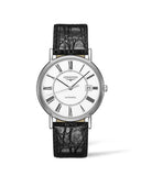  Shop Authentic Longines Presence 38.5mm Automatic White Dial Black Leather Strap Watch for Men - L4.921.4.11.2 - Luxxuri
