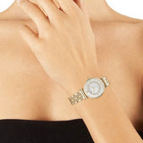  Shop Authentic Emporio Armani Gianni T Bar White Mother of Pearl Dial Gold Steel Strap Watch For Women - AR1907 - Luxxuri
