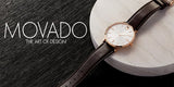  Shop Authentic Movado Ultra Slim White Dial Brown Leather Strap Watch For Men - 0607089 - Luxxuri