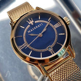  Shop Authentic Maserati Epoca Blue Dial Rose Gold Mesh Strap Watch For Women - R8853118503 - Luxxuri