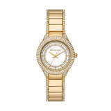  Shop Authentic Michael Kors Sylvia Mother Of Pearl Dial Gold Steel Strap Watch For Women - MK4655 - Luxxuri