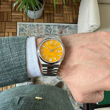  Shop Authentic Citizen Tsuyosa Automatic Yellow Dial Silver Steel Strap Watch for Men - NJ0150-81Z - Luxxuri