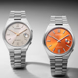  Shop Authentic Citizen Tsuyosa Automatic Orange Dial Silver Steel Strap Watch For Men - NJ0151-88Z - Luxxuri