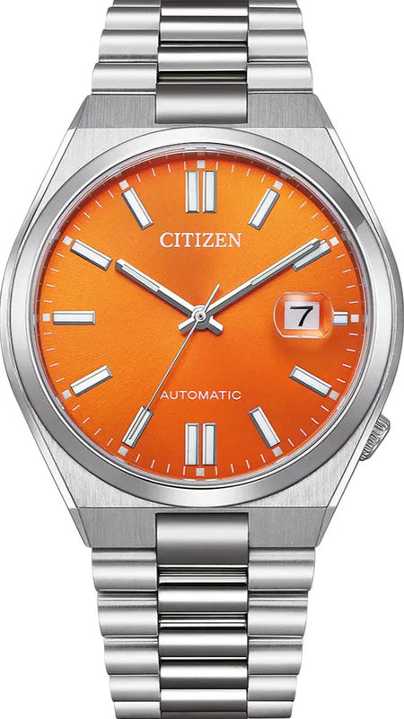  Shop Authentic Citizen Tsuyosa Automatic Orange Dial Silver Steel Strap Watch For Men - NJ0151-88Z - Luxxuri