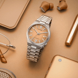  Shop Authentic Citizen Tsuyosa Automatic Salmon Orange Dial Silver Steel Strap Watch For Men - NJ0159-86Z - Luxxuri