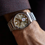  Shop Authentic Citizen Tsuyosa Automatic Titanium Yellow Dial Silver Steel Strap Watch For Men - NK5010-51X - Luxxuri