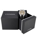  Shop Authentic Citizen Tsuyosa Automatic Titanium Yellow Dial Silver Steel Strap Watch For Men - NK5010-51X - Luxxuri