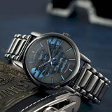  Shop Authentic Emporio Armani Meccanico Automatic Grey Dial Grey Steel Strap Watch For Men - AR60029 - Luxxuri