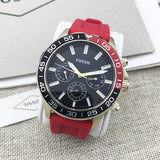  Shop Authentic Fossil Bannon Multifunction Black Dial Red Silicone Strap Watch for Men - BQ2499 - Luxxuri