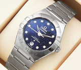  Shop Authentic Omega Constellation Manhattan Quartz Diamonds Blue Dial Silver Steel Strap Watch for Women - 131.10.25.60.53.001 - Luxxuri