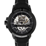  Shop Authentic Maserati Potenza Automatic Black Dial Black Leather Strap Stainless Steel Watch For Men - R8821119006 - Luxxuri