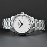  Shop Authentic Tissot T Trend Couturier White Dial Silver Steel Strap Watch For Women - T035.210.11.011.00 - Luxxuri