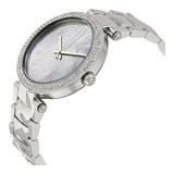 Shop Authentic Michael Kors Parker Mother of Pearl Silver Steel Strap Watch for Women - MK6424 - Luxxuri