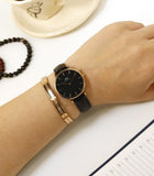  Shop Authentic Daniel Wellington Classic Petite Reading Black Dial Black Leather Strap Watch For Women - DW00100167 - Luxxuri