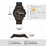  Shop Authentic Armani Exchange Chronograph Black Dial Black Steel Strap Watch For Men - AX2429 - Luxxuri