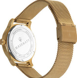  Shop Authentic Maserati Epoca Mother of Pearl Dial Yellow Gold Mesh Strap Watch For Women - R8853118502 - Luxxuri