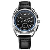  Shop Authentic Maserati Trimarano Chronograph Black Dial Black Leather Strap Watch For Men - R8871632001 - Luxxuri