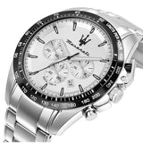  Shop Authentic Maserati Traguardo Chronograph Silver Dial Silver Steel Strap Watch For Men - R8873612049 - Luxxuri
