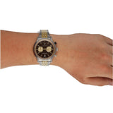  Shop Authentic Maserati Legend Chronograph 42mm Brown Dial Two Tone Steel Strap Watch For Men - R8873638003 - Luxxuri