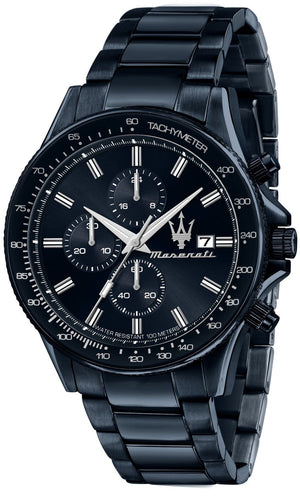  Shop Authentic Maserati SFIDA Chronograph Blue Dial Blue Steel Strap Watch For Men - R8873640023 - Luxxuri