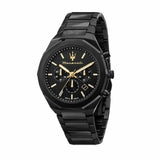  Shop Authentic Maserati Stile Chronograph Black Dial Black Steel Strap Watch For Men - R8873642005 - Luxxuri