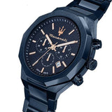  Shop Authentic Maserati Stile Chronograph Blue Dial Blue Steel Strap Watch For Men - R8873642008 - Luxxuri