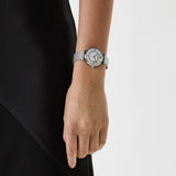  Shop Authentic Emporio Armani Gianni T-Bar Quartz Mother of Pearl Dial Silver Mesh Bracelet Watch For Women - AR11319 - Luxxuri