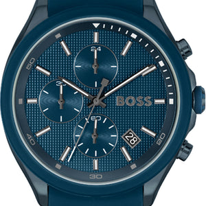  Shop Authentic Hugo Boss Velocity Chronograph Blue Dial Blue Rubber Strap Watch For Men - 1514061 - Luxxuri