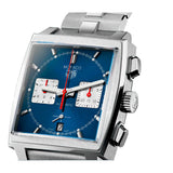  Shop Authentic Tag Heuer Monaco Automatic Chronograph Blue Dial Silver Steel Strap Watch for Men - CBL2111.BA0644 - Luxxuri
