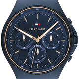  Shop Authentic Tommy Hilfiger Justin Chronograph Blue Dial Blue Steel Strap Watch For Men - 1792058 - Luxxuri