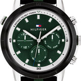  Shop Authentic Tommy Hilfiger Troy Chronograph Green Dial Two Tone Nylon Strap Watch For Men - 1792107 - Luxxuri