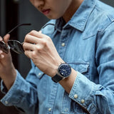  Shop Authentic Emporio Armani Aviator Blue Dial Blue Leather Strap Watch For Men - AR11105 - Luxxuri