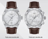  Shop Authentic Tissot PR 100 Sport Quartz Chronograph Silver Dial Brown Leather Strap Watch For Men - T101.617.16.031.00 - Luxxuri