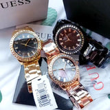  Shop Authentic Guess Sparkler Diamonds Black Dial Rose Gold Steel Strap Watch for Women - GW0111L3 - Luxxuri
