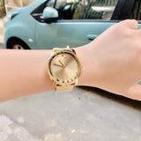  Shop Authentic Movado Bold Diamonds Gold Dial Gold Mesh Bracelet Watch For Men - 3600460 - Luxxuri