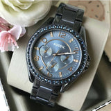  Shop Authentic Fossil Riley Quartz Blue Dial Blue Steel Strap Watch for Women - ES4294 - Luxxuri