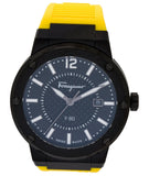 Shop Authentic Salvatore Ferragamo F-80 Classic Black Dial Yellow Rubber Strap Watch for Men - SFHY01522 - Luxxuri