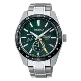  Shop Authentic Seiko Presage Sharp Edged Series GMT Green Dial Silver Steel Strap Watch For Men - SPB219J1 - Luxxuri