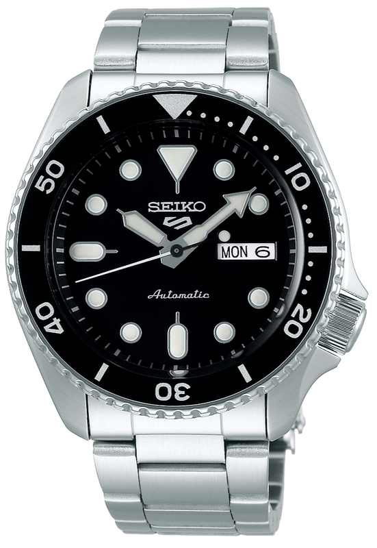  Shop Authentic Seiko 5 Sports Automatic Black Dial Silver Steel Strap Watch For Men - SRPD57K1 - Luxxuri