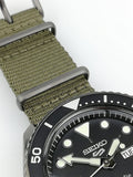  Shop Authentic Seiko 5 Sport Automatic Black Dial Green Nylon Strap Watch For Men - SRPD65K4 - Luxxuri