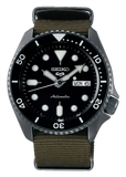  Shop Authentic Seiko 5 Sport Automatic Black Dial Green Nylon Strap Watch For Men - SRPD65K4 - Luxxuri