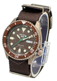  Shop Authentic Seiko 5 Sport Automatic Brown Dial Brown Nylon Strap Watch For Men - SRPD85K1 - Luxxuri