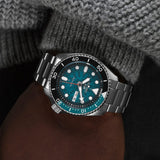  Shop Authentic Seiko 5 Sports SKX Skeleton Green Dial Silver Steel Strap Watch For Men - SRPJ45K1 - Luxxuri