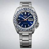 Shop Authentic Seiko 5 Sports Petrol Blue Checker Flag Special Edition Blue Dial Silver Steel Strap Watch For Men - SRPK65K1 - Luxxuri