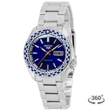  Shop Authentic Seiko 5 Sports Petrol Blue Checker Flag Special Edition Blue Dial Silver Steel Strap Watch For Men - SRPK65K1 - Luxxuri