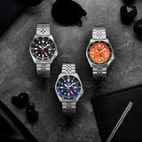  Shop Authentic Seiko 5 Sports Automatic GMT Black Dial Silver Steel Strap Watch For Men - SSK001K1 - Luxxuri