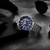  Shop Authentic Seiko 5 Sports GMT SKX Automatic Blueberry Dial Silver Steel Strap Watch For Men - SSK003K1 - Luxxuri