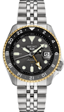  Shop Authentic Seiko 5 Sports GMT US Special Edition Automatic Grey Dial Silver Steel Strap Watch For Men - SSK021K1 - Luxxuri