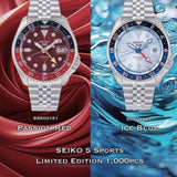  Shop Authentic Seiko 5 Sports Automatic GMT SKX Sports Style Asia Exclusive Limited Edition Ice Blue Dial Silver Steel Strap Watch For Men - SSK029K1 - Luxxuri